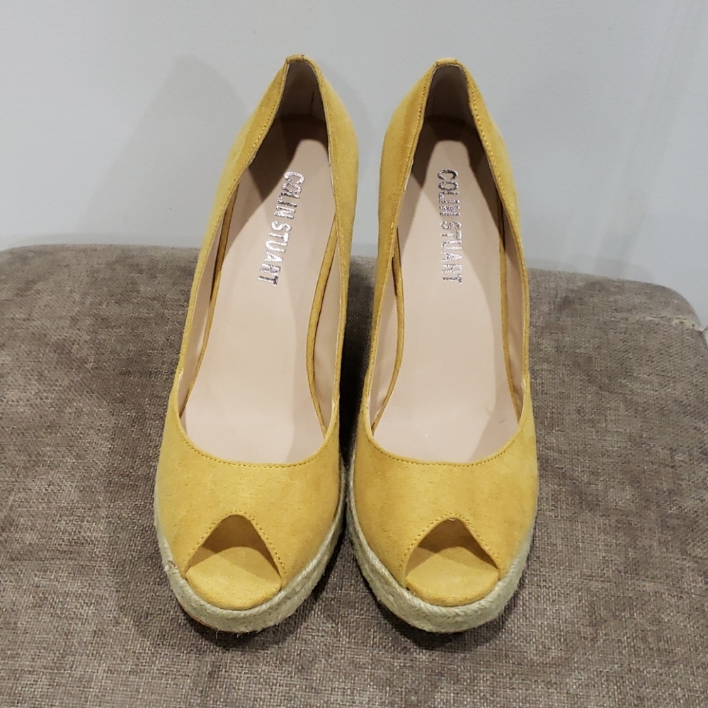 Peep toe Espadrille wedge